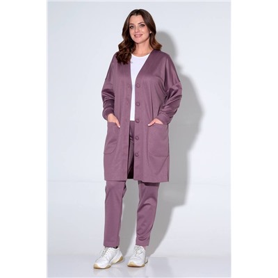Liona Style 824 лиловый, Кардиган,  Брюки