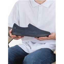 C168-04 DK. BLUE Полуботинки мужские (натуральная кожа (нубук)) размер