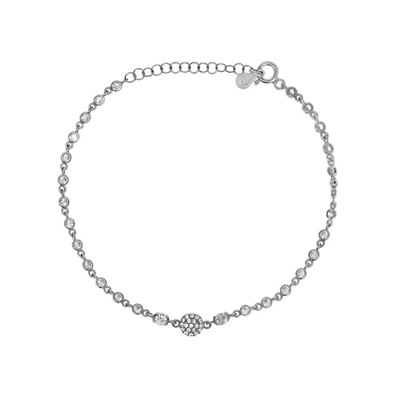 Браслет из серебра куб.циркон., ТФБ-CL5