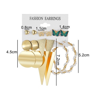 Набор сережек 6 пар (НС-008)