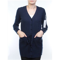 A519 Кардиган женский (65% хлопок, 15% кашемир, 20% эластан) размер свободный 44-46