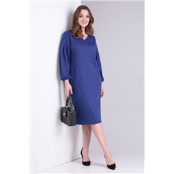 Viola Style 01007 синий_в_горошек, Платье