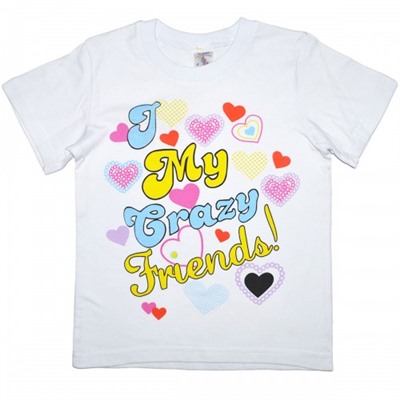 Футболка детская "I love my crazy friends" для девочки