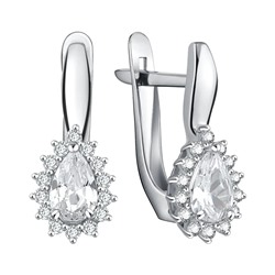 Серьги из серебра куб.циркон., Л-29084