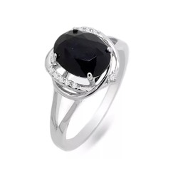 Кольцо из серебра оникс, МЦВ958