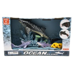 06 Набор Морские обитатели (тигр.акула,морена,акула)(подв.эл.) 29*17см/кор.5502 АКЦИЯ! СКИДКА 50%