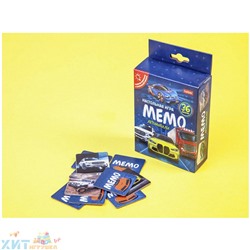 Игра настольная МЕМО 36 карточек "Машины" Hatber 36ИнМ_26166, 36ИнМ_26166