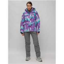 Горнолыжный костюм женский фиолетового цвета 02302-1F