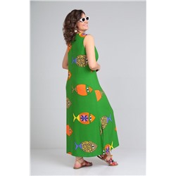 Mubliz 048 зеленый_рыбки, Платье