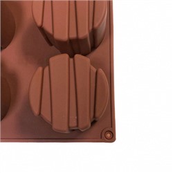 Форма силиконовая "Круг с разрезами", 8 ячеек