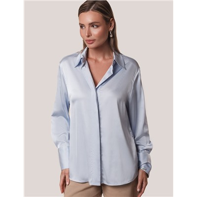 Блузка из сатина с эластаном