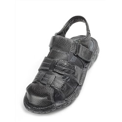 P2316-1 BLACK Сандалии мужские (натуральная кожа) размер