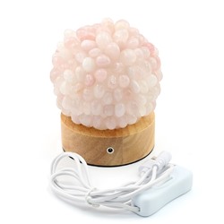 Ночник USB из камня Розовый кварц