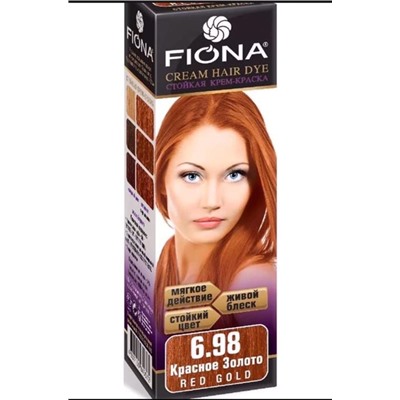 FIONA Стойкая крем-краска д/волос  6.98 Красное золото