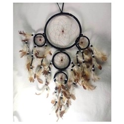 Ловушка для снов из кругов, d=16 и 8см, 3 круга d=6см черная SH 210000