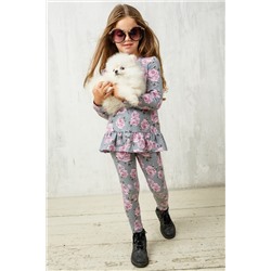 Брюки модель "лосины" д/дев Juno AW18-JUZ-373 Roses розы (Розы)