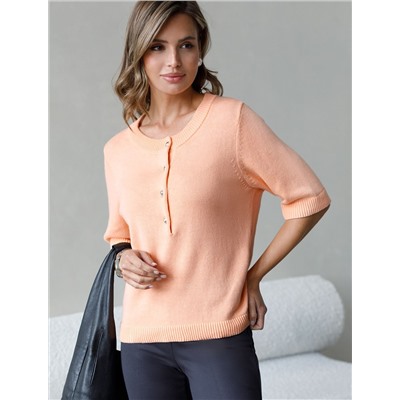 Джемпер тонкой вязки из хлопка с кашемиром