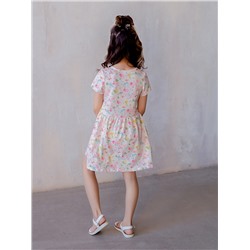 Платье Лето лютики на белом