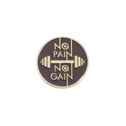 Металлический значок "No Pain"