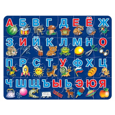 Развивающая игра из дерева «Алфавит» Мои первые пазлы (24 элемента)