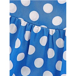 Платье 22-7180 голубой горох