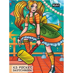MyArt. XS Pocket СКЕТЧБУК. Аниме. Девушка с молотом