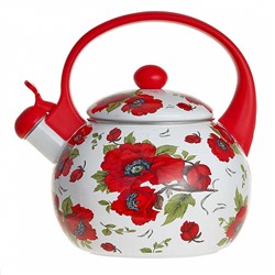 Чайник 2,5 л со свистком ЕМ-25101/11 "Алые маки"