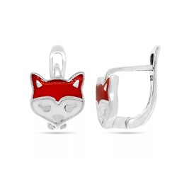 Серьги из серебра эмаль, Тсд21кр