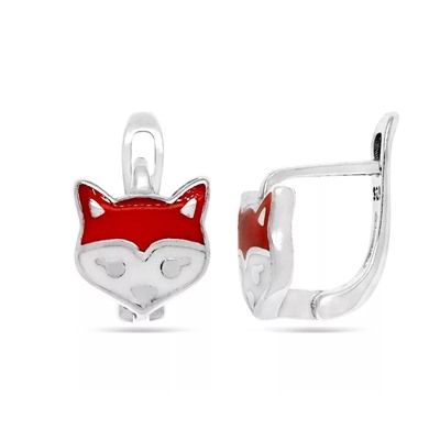 Серьги из серебра эмаль, Тсд21кр