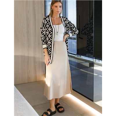 Кардиган жаккардовой вязки с кашемиром