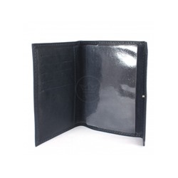 Обложка для паспорта Croco-П-402 (5 карм)  натуральная кожа синий галант (256)  239934