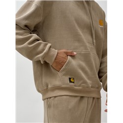 Спортивный костюм мужской демисезонный на флисе бежевого цвета 323B
