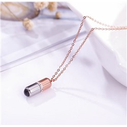 SALE! Подвеска на цепочке из ювелирной стали, "Капсула Любви", с проекцией, 1 шт.