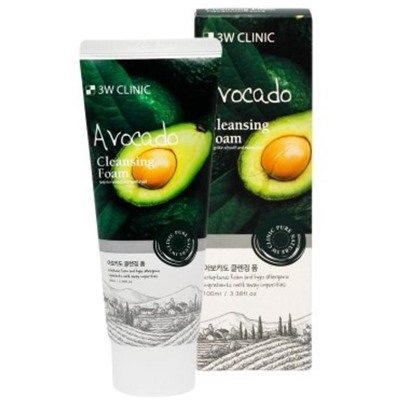 3W CLINIC Пенка д/умывания с экстр.авокадо  Avocado Cliansing Foam 100мл