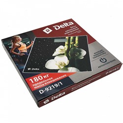 Весы 180 кг 30×30 см электронные напольные DELTA D-9219/1 "Цветущий бамбук"