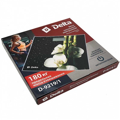Весы 180 кг 30×30 см электронные напольные DELTA D-9219/1 "Цветущий бамбук"