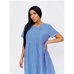 Платье женское Текс-Плюс, цвет голубой белый
