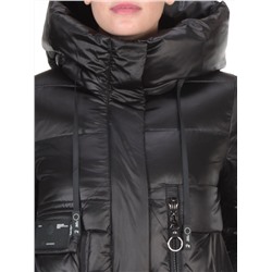 6809 BLACK Пальто зимнее женское KARERSITER (200 гр. холлофайбер) размеры 42-44-46-48-50