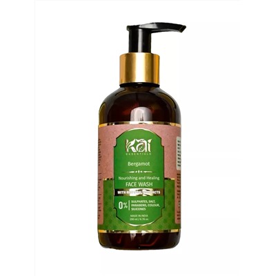 BERGAMOT Nourishing and Healing Face Wash, Kai Essentials (БЕРГАМОТ питание и заживление, средство для умывания, Каи Эссеншиалс), 200 мл.