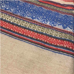 OSWAL, Тёплый тибетский палантин В СИНЮЮ И ЗЕЛЕНУЮ ПОЛОСКУ (размер 200 см. х 90 см.), 1 шт.