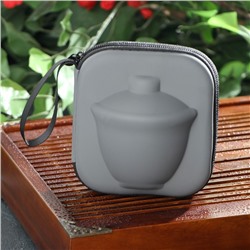 Набор чайный керамический «Восточная мудрость», 4 предмета: 3 пиалы 40 мл, гайвань 240 мл, цвет белый