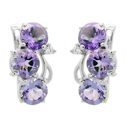 Серьги из серебра аметист, Пейзаж