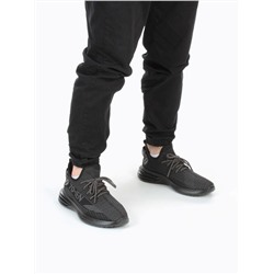 HA103 BLACK/GRAY Кроссовки летние мужские (текстиль) размер