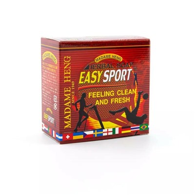 Herbal Soap EASY SPORT Feeling Clean and Fresh, Madame Heng (Травяное мыло ИЗИ СПОРТ, для людей с активным образом жизни, Мадам Хенг), 150 г.