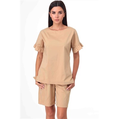 Talia fashion 360 бежевый, Блуза,  Шорты