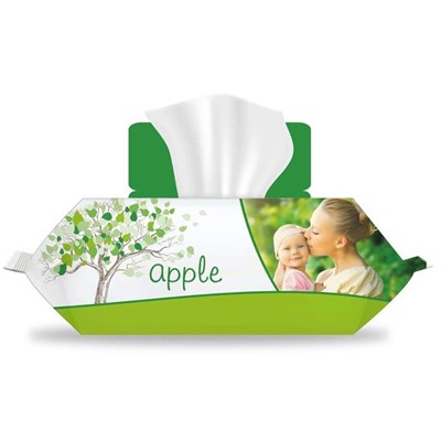 Влажные салфетки SLEEPY NATURAL Яблоко (клапан) 120шт