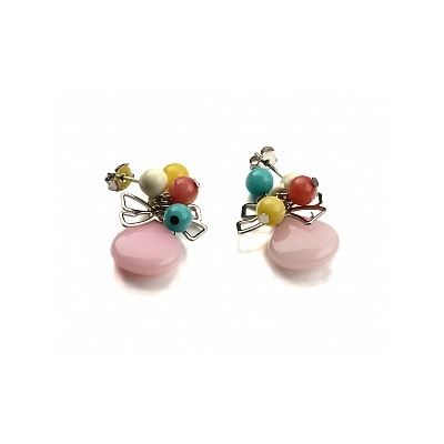 Серьги Nuance PR2920 розовый_серебро
