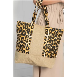 Сумка Шопер (бежевый/лео) СШ04