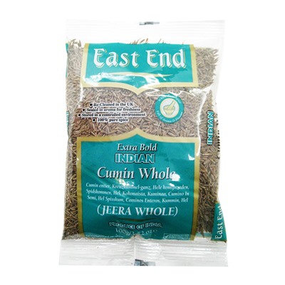 Extra Bold Indian CUMIN WHOLE (Jeera Whole), East End (Экстра крупный Индийский КУМИН СЕМЕНА (Зира семена), Ист Энд), 100 г.