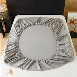 Простынь на резинке Однотонный Сатин Элитный 100% египетский хлопок RROCE004